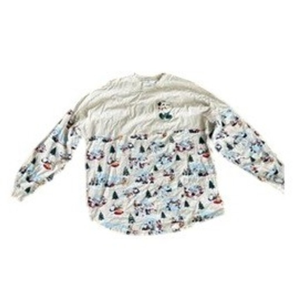 Disney Spirit Jersey Walt Disney World Christmas Winter Mickey Cream Large L